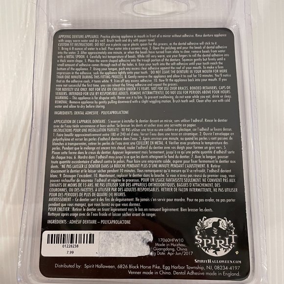 Spirit Halloween Bling Veneers Costume Prop - NEW - Picture 2 of 2